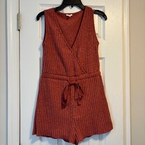 En Creme Romper, Red, Size Small